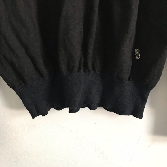 Pierre Balmain Black/Navy Vneck Sweater - Picture 5 of 7